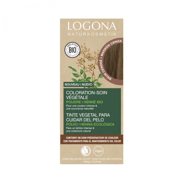 Logona Colorante Capilar en Polvo Castaño Ceniza 2 x 50gr.