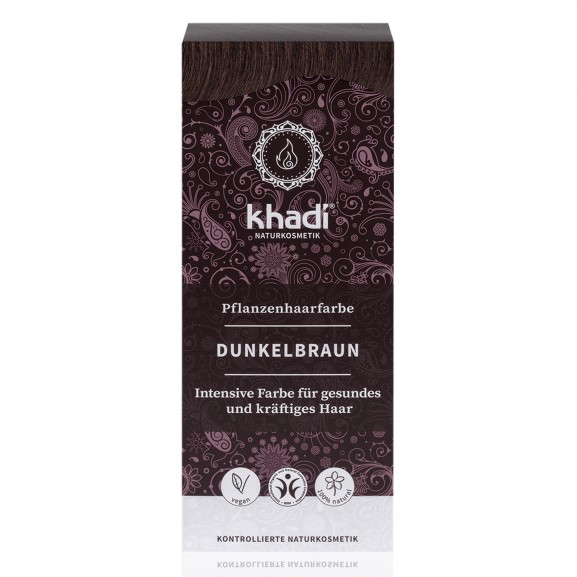 Khadi Tinte Vegetal Castaño Oscuro 100% Herbal 100gr.