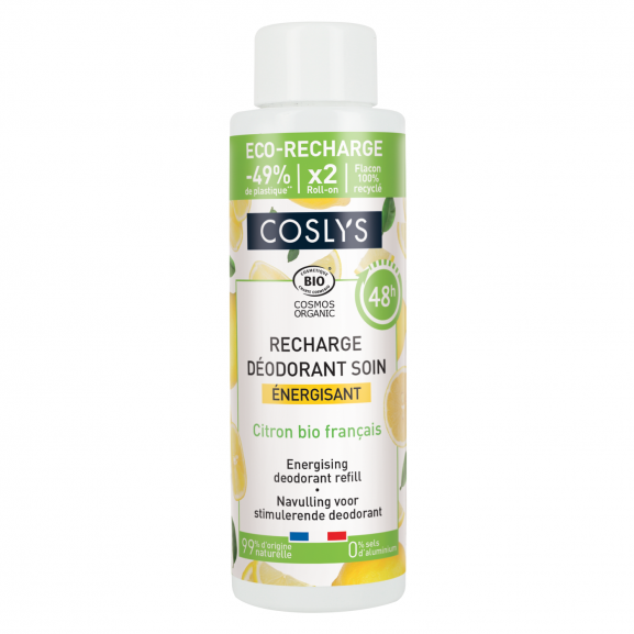 Recarga desodorante energizante limón de Coslys 100ml