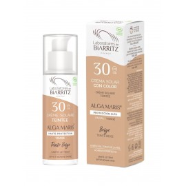 Crema facial con color Beige(Clara) SPF 30 de Alga Maris, 50ml.